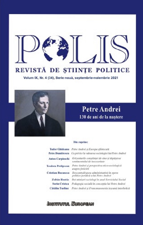 Polis Vol.9 Nr.4 (34) Serie noua septembrie-noiembrie 2021. Revista de stiinte politice