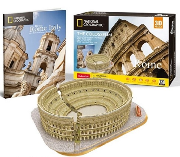 Puzzle 3D 131 piese + brosura. Colosseum