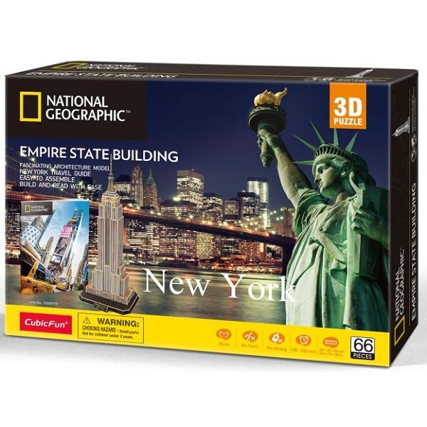 Puzzle 3D 66 piese + brosura. Empire State Building