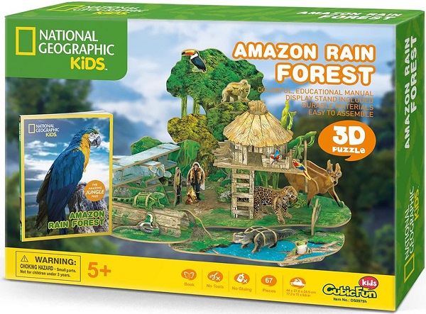 Puzzle 3D 67 piese + brosura. Padure Amazoniana