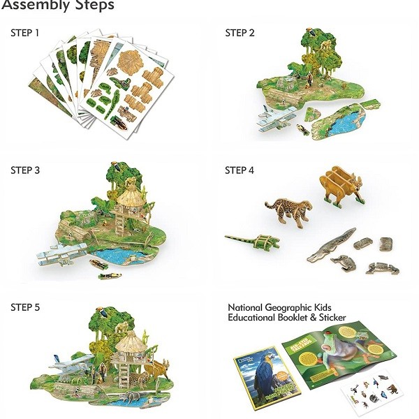 Puzzle 3D 67 piese + brosura. Padure Amazoniana