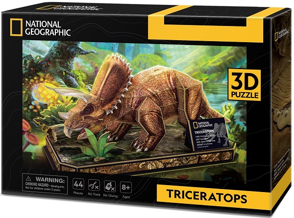 Puzzle 3D 44 piese. Triceratops