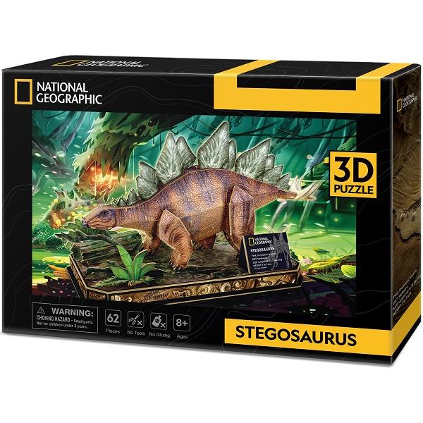 Puzzle 3D 62 piese. Stegosaurus 