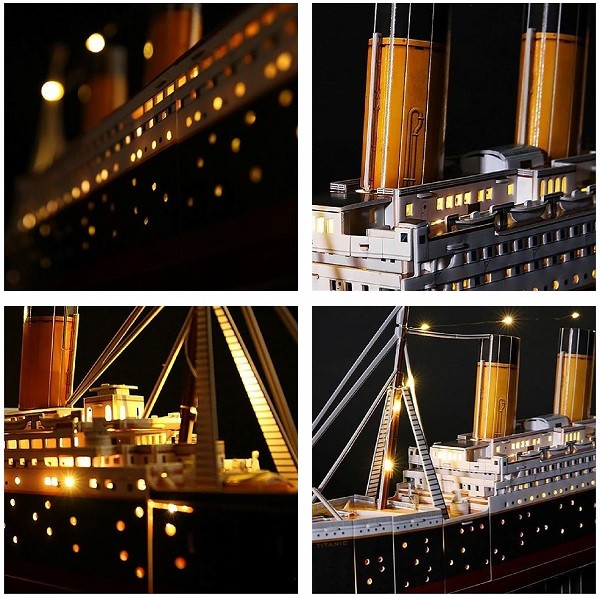 Puzzle 3D LED 266 piese. Titanic