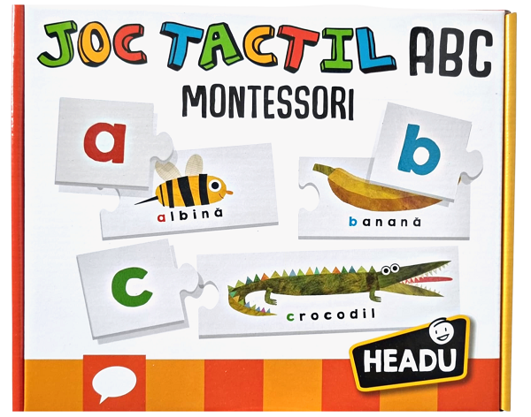 Montessori. Joc tactil ABC Romana