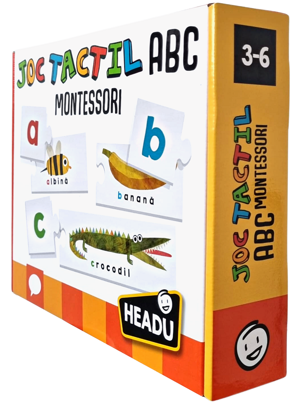 Montessori. Joc tactil ABC Romana
