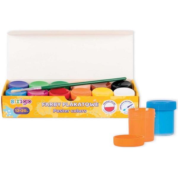 Acuarele acrilice cu pensula 12 culori