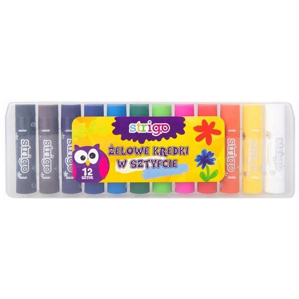 Creioane gel: Stick 12 culori