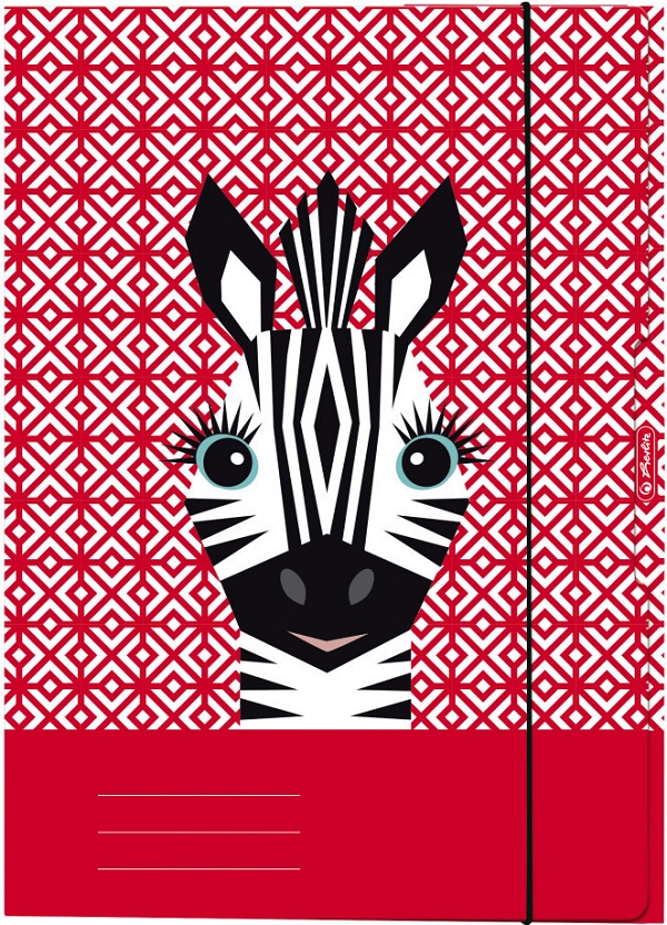 Dosar plic A4 cu elastic: Cute Animals. Zebra