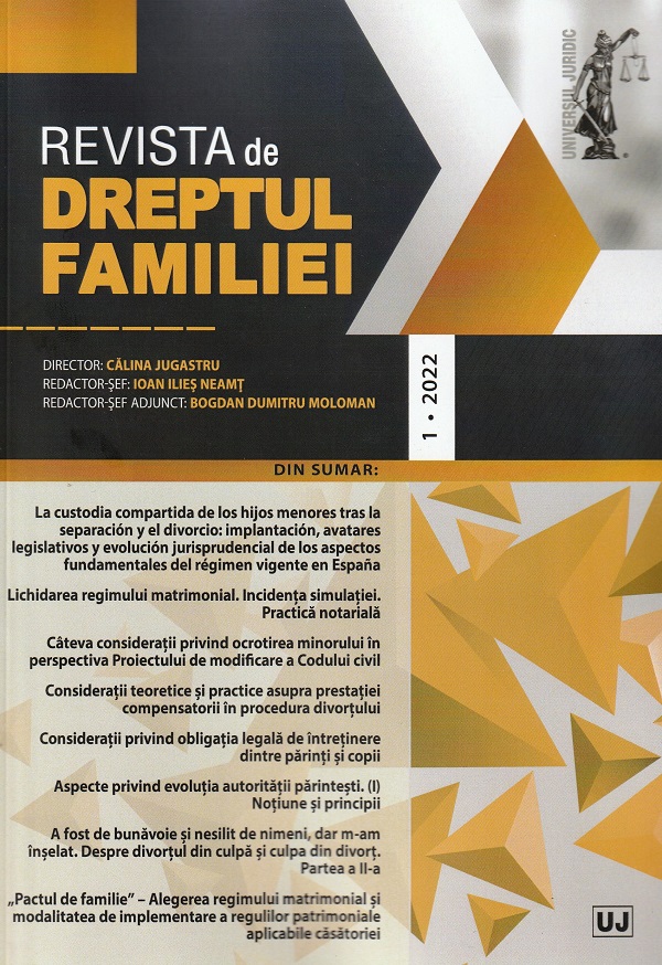 Revista de Dreptul Familiei nr.1/2022