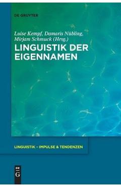 Coperta cărții 'Linguistik der Eigennamen - Luise Kempf'