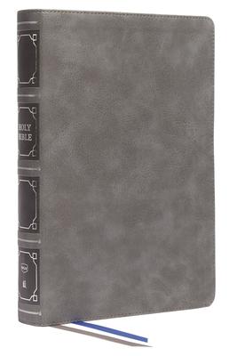 Nkjv, Reference Bible, Classic Verse-By-Verse, Center-Column, Leathersoft, Gray, Red Letter, Thumb Indexed, Comfort Print: Holy Bible, New King James - Thomas Nelson