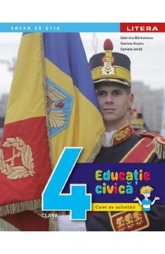 Coperta cărții 'Educatie civica - Clasa 4 -Caiet de activitati - Gabriela Barbulescu, Daniela Besliu, Daniela Ionita'
