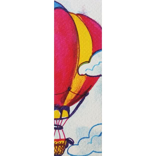 Semn de carte: Balon cu aer cald si mesaj de iubire