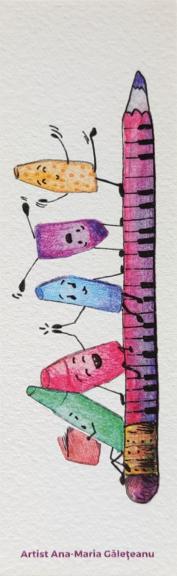Semn de carte: Creioane colorate
