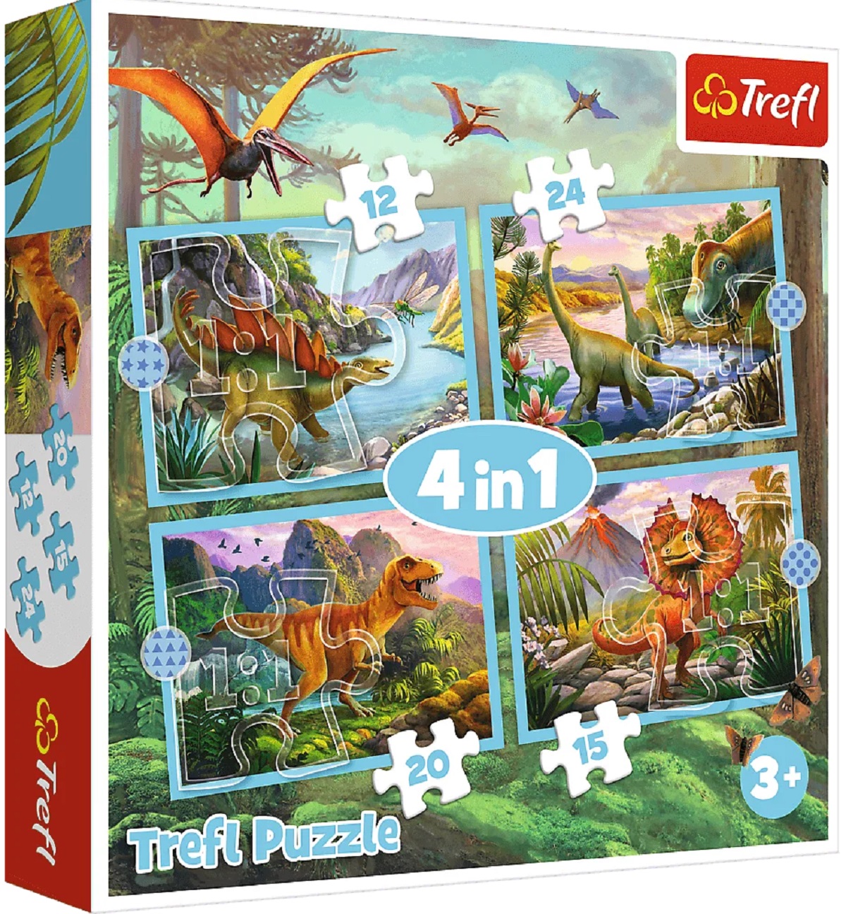 Puzzle 4 in 1. Lumea dinozaurilor
