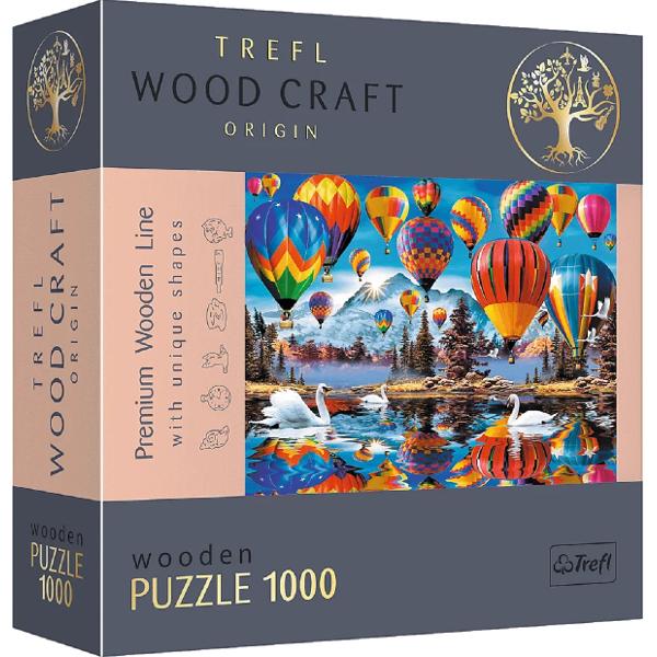 Puzzle 1000 din lemn. Baloanele colorate