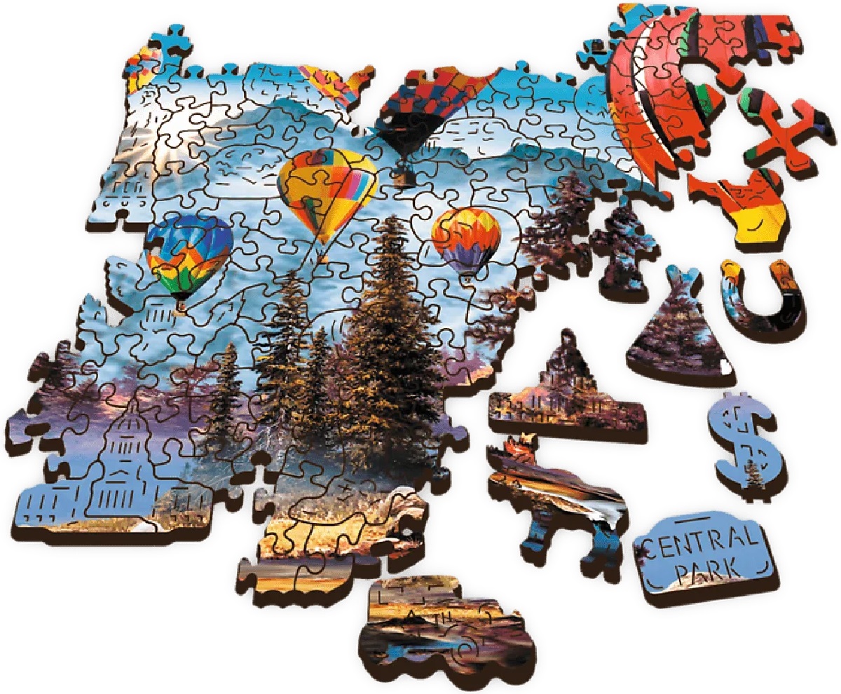 Puzzle 1000 din lemn. Baloanele colorate