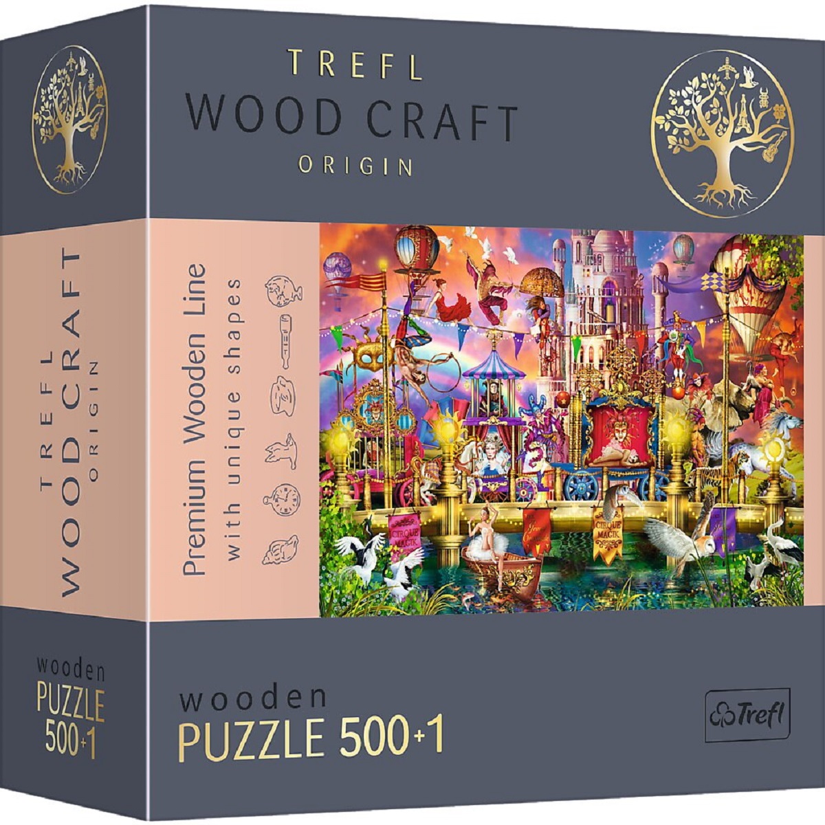 Puzzle 500+1 din lemn. Lumea magica