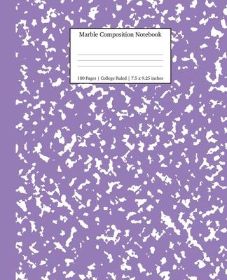 Marble Composition Notebook College Ruled: Lavender Marble Notebooks, School Supplies, Notebooks for School - Young Dreamers Press