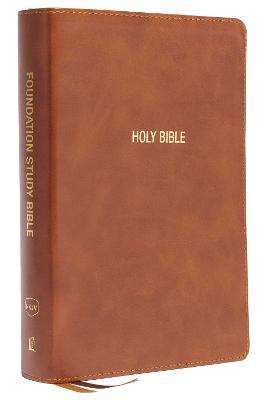 Nkjv, Foundation Study Bible, Large Print, Leathersoft, Brown, Red Letter, Comfort Print: Holy Bible, New King James Version - Thomas Nelson