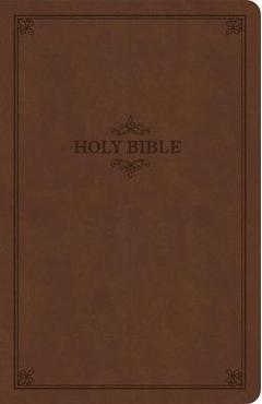 Coperta cărții 'KJV Thinline Bible, Brown Leathertouch, Value Edition - Holman Bible Publishers'