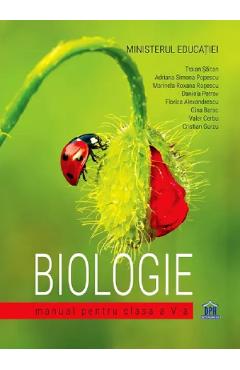 Coperta cărții 'Biologie - Clasa 5 - Manual - Traian Saitan, Adriana Simona Popescu, Marinela Roxana Rosescu, Daniela Petrov, Florica'