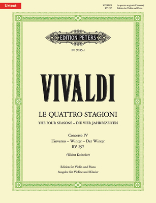 Violin Concerto in F Minor Op. 8 No. 4 Winter (Edition for Violin and Piano): For Violin, Strings and Continuo, from the 4 Seaons, Urtext - Antonio Vivaldi