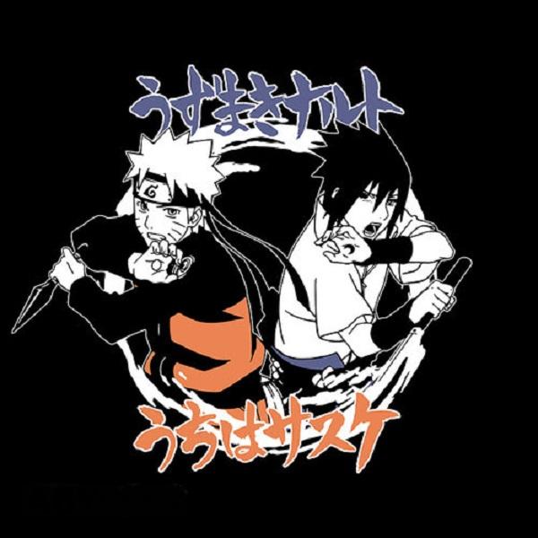 Tricou: Naruto and Sasuke. Naruto Shippuden marimea S