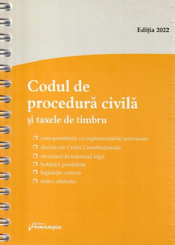 Codul de procedura civila si taxele de timbru Act. septembrie 2022