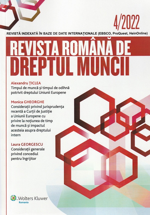 Revista romana de dreptul muncii Nr.4/2022