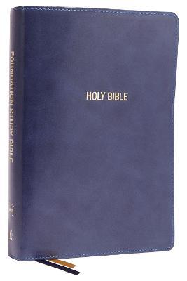 Nkjv, Foundation Study Bible, Large Print, Leathersoft, Blue, Red Letter, Thumb Indexed, Comfort Print: Holy Bible, New King James Version - Thomas Nelson