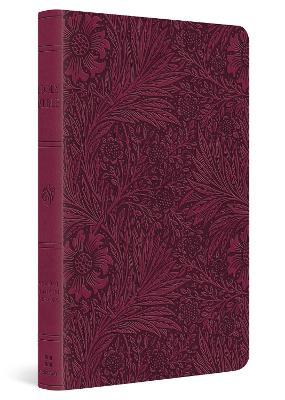 ESV Large Print Value Thinline Bible (Trutone, Raspberry, Floral Design) - 