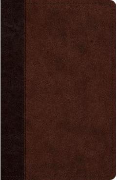 Coperta cărții 'ESV Large Print Thinline Reference Bible (Trutone, Brown/Walnut, Timeless Design) -'