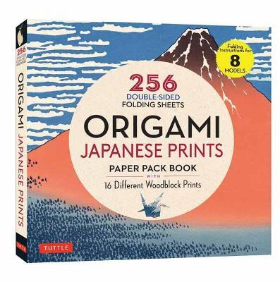 Origami Japanese Prints Paper Pack Book: 256 Double-Sided Folding Sheets with 16 Different Japanese Woodblock Prints with Solid Colors on the Back (In - Tuttle Publishing