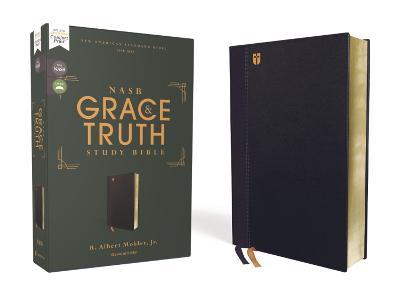 Nasb, the Grace and Truth Study Bible, Leathersoft, Navy, Red Letter, 1995 Text, Comfort Print - R. Albert Mohler Jr