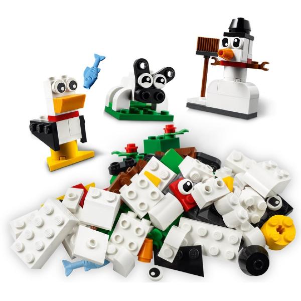 Lego Classic. Caramizi albe creative