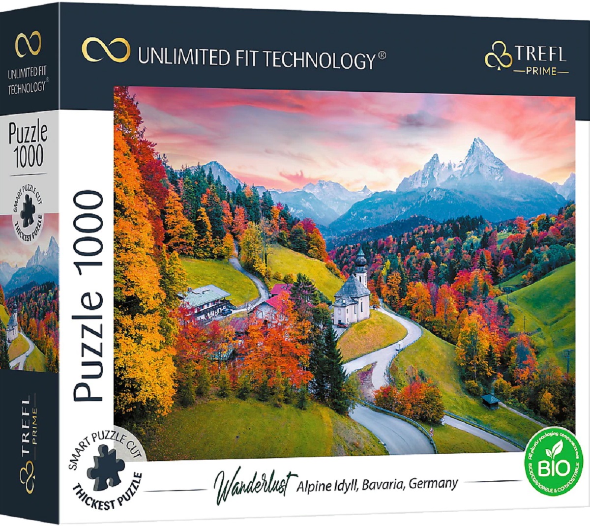 Puzzle 1000. Peisaj idilic Alpi: Bavaria, Germania
