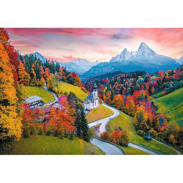Puzzle 1000. Peisaj idilic Alpi: Bavaria, Germania