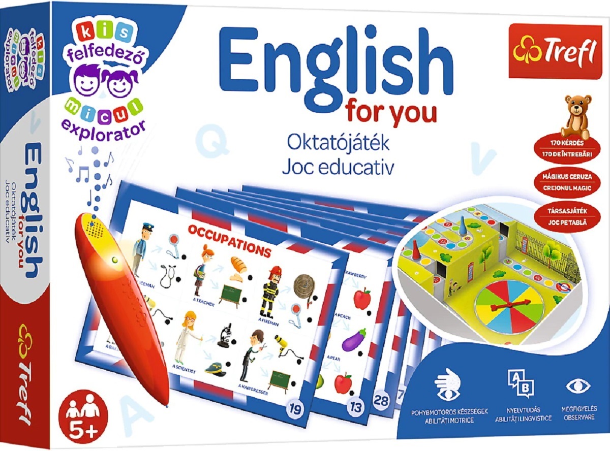 Joc educativ: Engleza pentru tine + Creion magic. Micul explorator