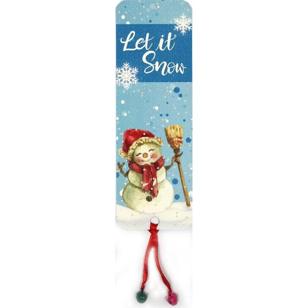 Semn de carte Craciun accesorizat: Lei it Snow