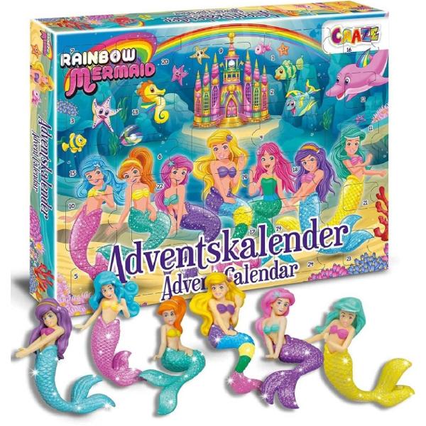 Calendar Craciun: Curcubeul sirenelor. Rainbow Mermaid