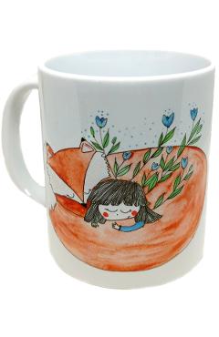 Imaginea produsului 'Cana: Vulpe, flori și o fetiță'