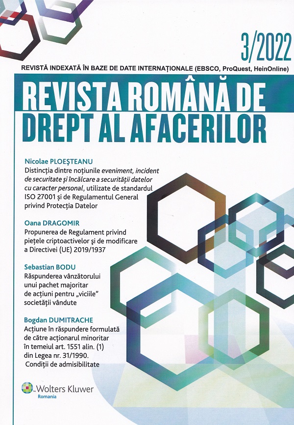 Revista romana de drept al afacerilor Nr.3/2022