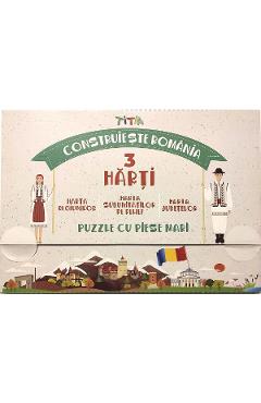 Imaginea produsului 'Puzzle: Construiește România. 3 hărți'