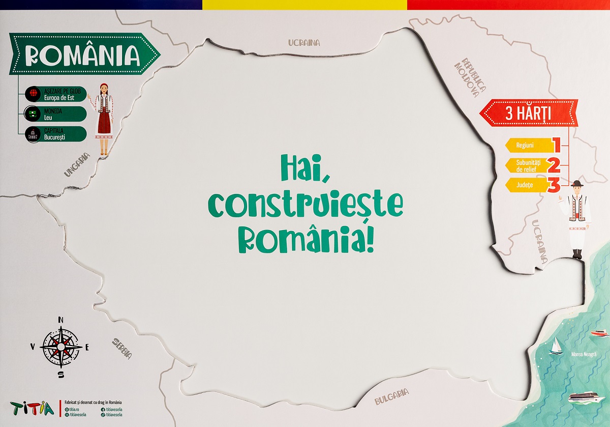 Puzzle: Construieste Romania. 3 harti