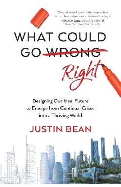Coperta cărții 'What Could Go Right: Designing Our Ideal Future to Emerge from Continual Crises to a Thriving World - Justin Bean'