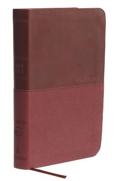 NKJV, Value Thinline Bible, Compact, Imitation Leather, Burgundy, Red Letter Edition - Thomas Nelson
