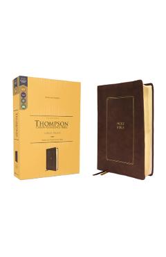 Kjv, Thompson Chain-Reference Bible, Large Print, Leathersoft, Brown, Red Letter, Comfort Print - Frank Charles Thompson