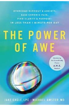 Coperta cărții 'The Power of Awe: Overcome Burnout & Anxiety, Ease Chronic Pain, Find Clarity & Purpose--In Less Than 1 Minute Per Day'